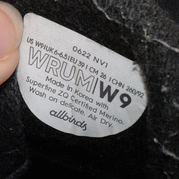 Allbirds Charcoal Wool Runners Sz 9 - Picture 4 of 9